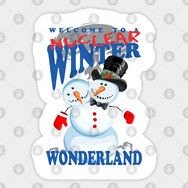 Nuclear winter wonderland Sticker by ZombieNinjas